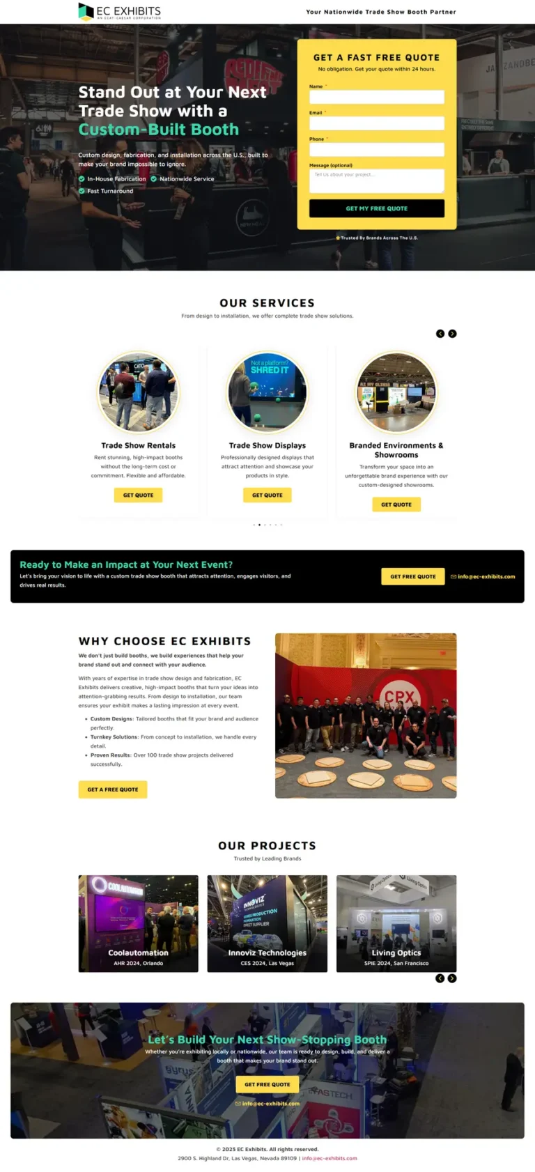 Booth rental website built by Anik Development